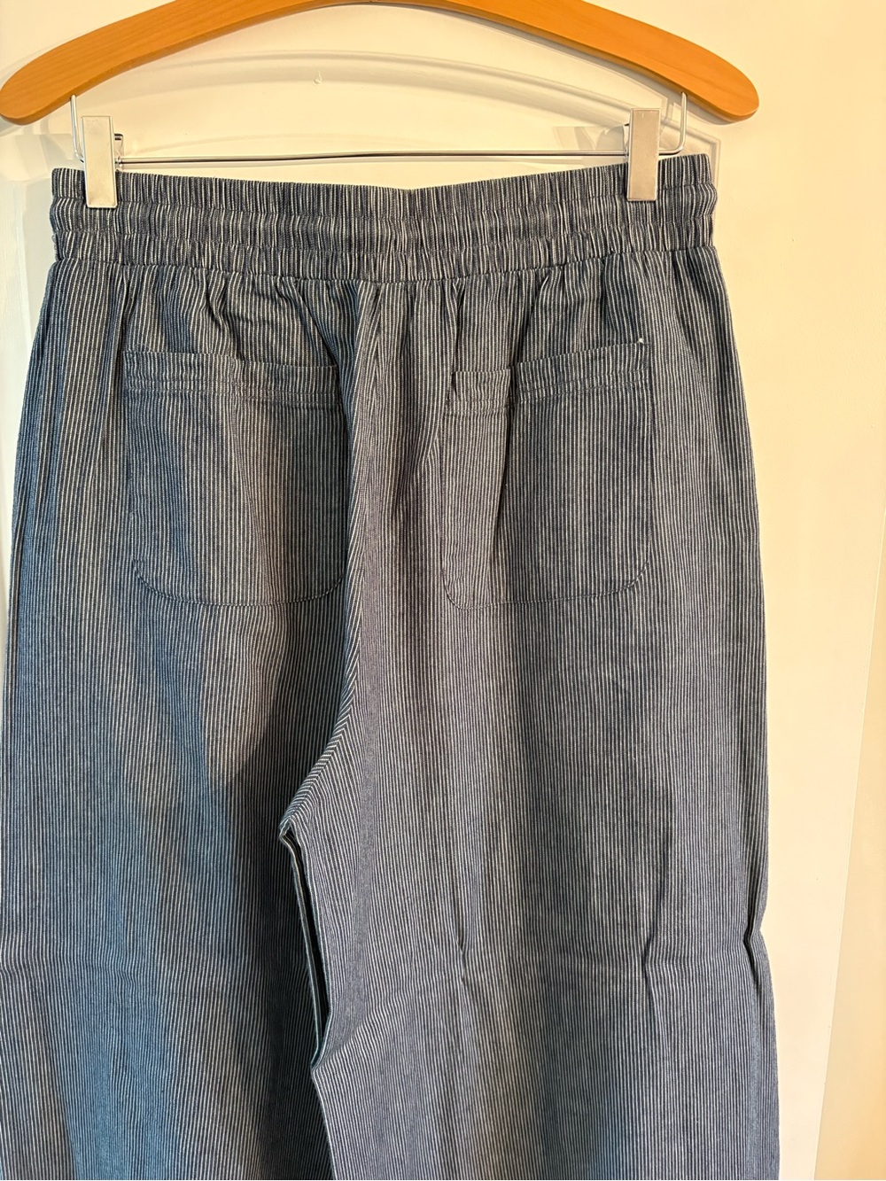 eesome Navy Pinstripe Sail Away Pants - Picture 3 of 5